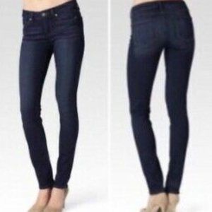 PAIGE Premium Denim Skyline Low Rise Skinny Jean Twilight Dark Wash Size 26